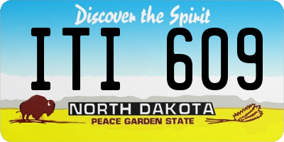 ND license plate ITI609