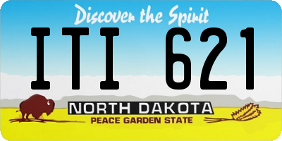 ND license plate ITI621