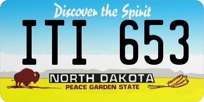 ND license plate ITI653