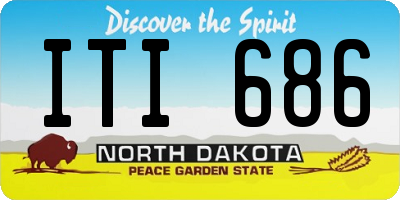 ND license plate ITI686