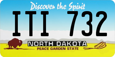 ND license plate ITI732
