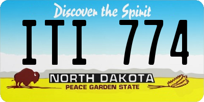 ND license plate ITI774