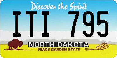 ND license plate ITI795