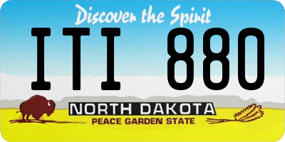 ND license plate ITI880