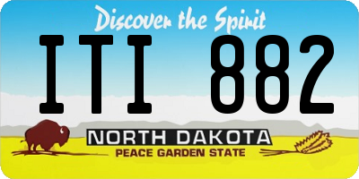 ND license plate ITI882