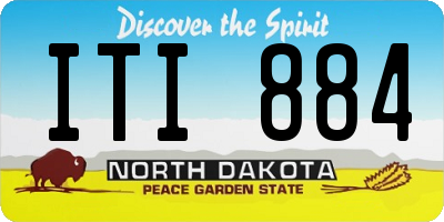 ND license plate ITI884