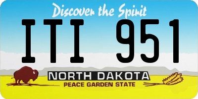 ND license plate ITI951