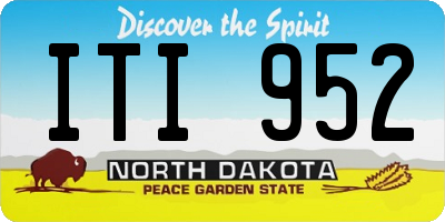 ND license plate ITI952