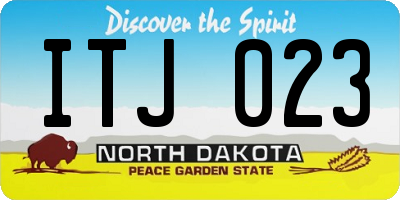 ND license plate ITJ023