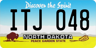 ND license plate ITJ048