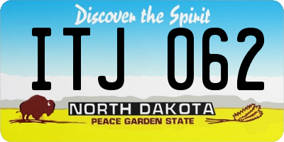 ND license plate ITJ062