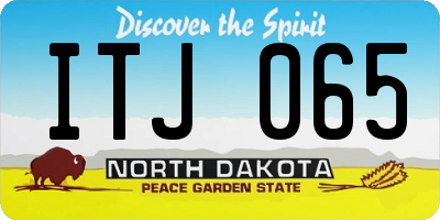 ND license plate ITJ065