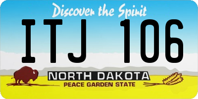 ND license plate ITJ106