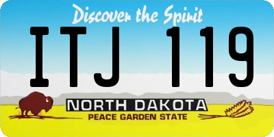 ND license plate ITJ119