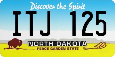 ND license plate ITJ125