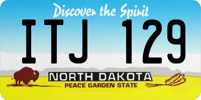 ND license plate ITJ129