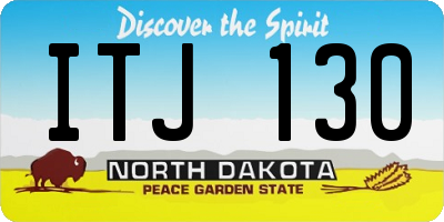 ND license plate ITJ130