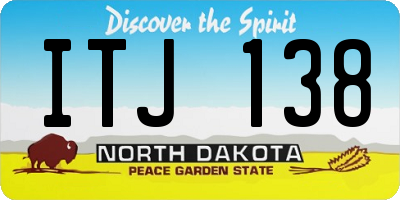 ND license plate ITJ138