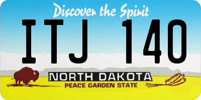 ND license plate ITJ140
