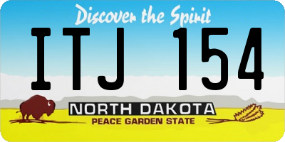 ND license plate ITJ154