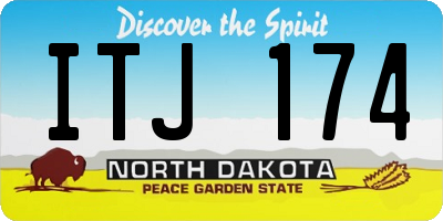 ND license plate ITJ174