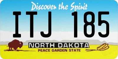 ND license plate ITJ185