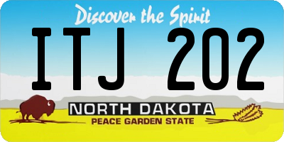 ND license plate ITJ202