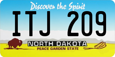 ND license plate ITJ209
