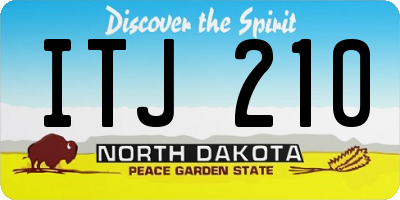 ND license plate ITJ210