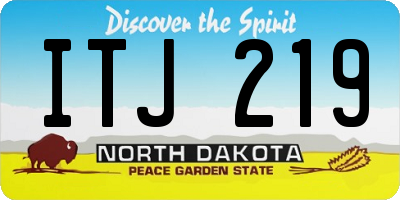 ND license plate ITJ219