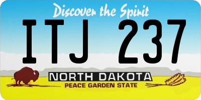 ND license plate ITJ237