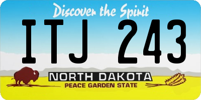 ND license plate ITJ243