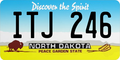 ND license plate ITJ246