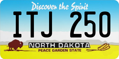 ND license plate ITJ250