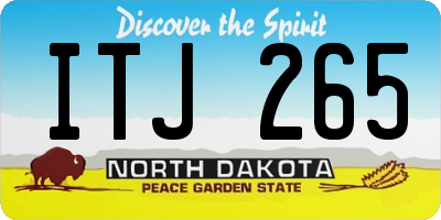ND license plate ITJ265