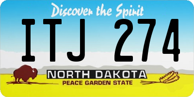ND license plate ITJ274