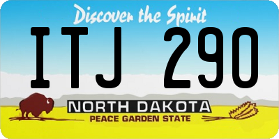 ND license plate ITJ290