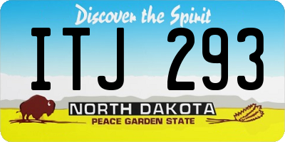 ND license plate ITJ293