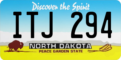 ND license plate ITJ294