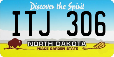 ND license plate ITJ306