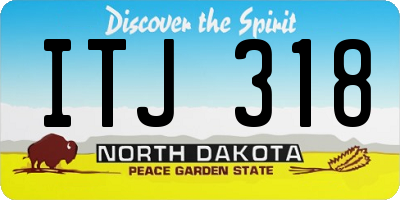 ND license plate ITJ318