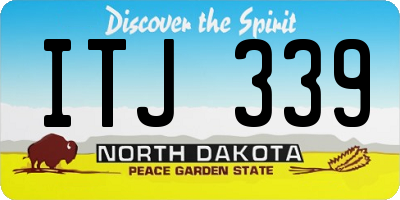 ND license plate ITJ339