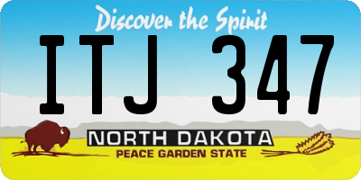 ND license plate ITJ347
