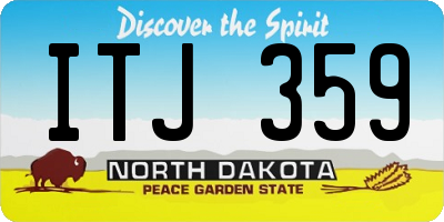 ND license plate ITJ359