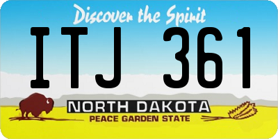 ND license plate ITJ361