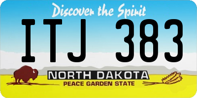 ND license plate ITJ383
