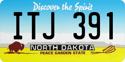 ND license plate ITJ391