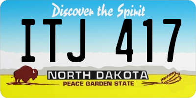 ND license plate ITJ417
