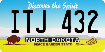 ND license plate ITJ432
