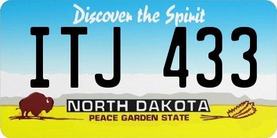 ND license plate ITJ433